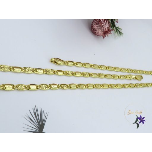 Lingi csillagszemes metszett nyaklánc-14K 