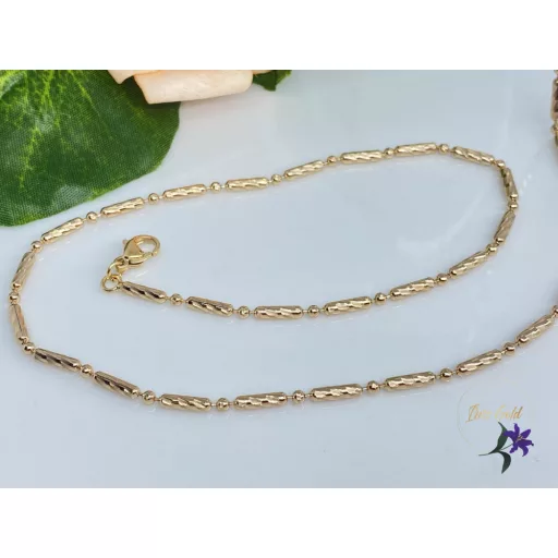 Liza goldfilled antiallergén hosszú és kerek szemekből álló nyaklánc 18K