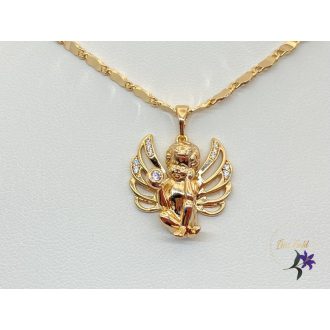   Xuping Lívia gold antiallergén medálos nyaklánc angyalka medállal 18K