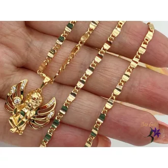   Lívia gold antiallergén medálos nyaklánc angyalka medállal 18K