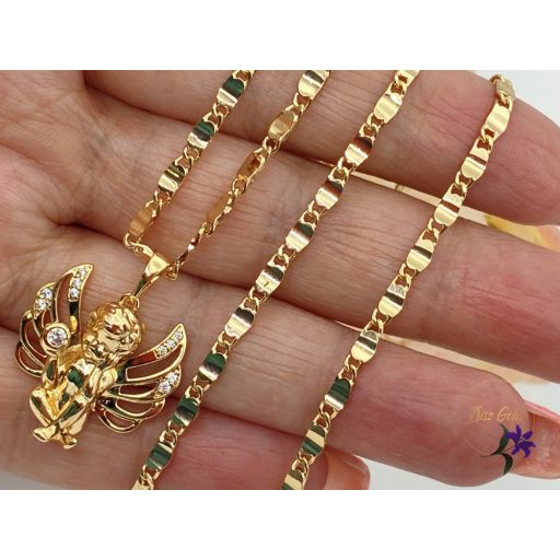 Lívia gold antiallergén medálos nyaklánc angyalka medállal 18K