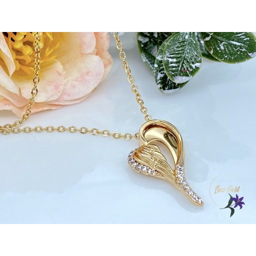 Angelia-45 gold antiallergén szív medálos nyaklánc 18K