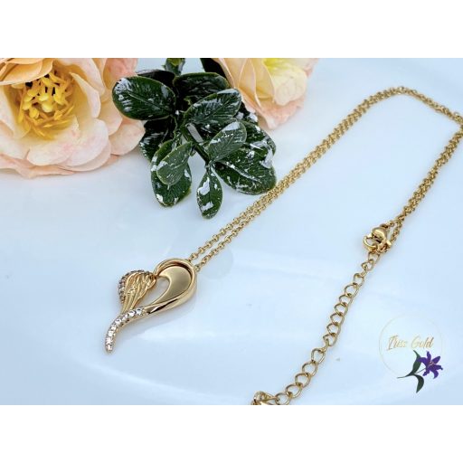 Angelia-45 gold antiallergén szív medálos nyaklánc 18K