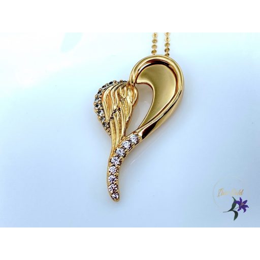 Angelia-45 gold antiallergén szív medálos nyaklánc 18K