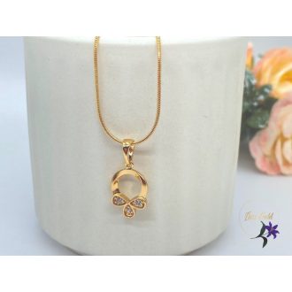   Xuping Flower antiallergén medálos gyermek nyaklánc apró kövekkel 18K