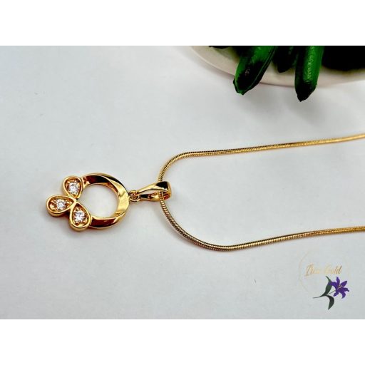 Xuping Flower antiallergén medálos gyermek nyaklánc apró kövekkel 18K
