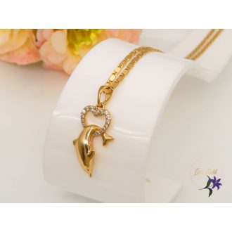   Xuping Delani antiallergén Xuping delfin medál nyaklánccal 18K 