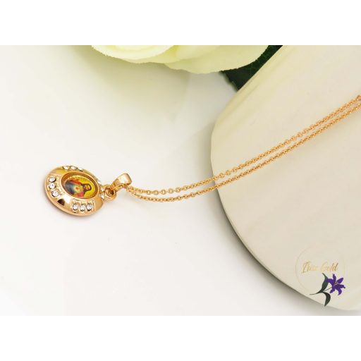 Jézus antiallergén medál finom nyaklánccal -18K 