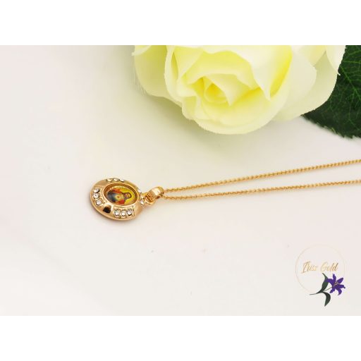 Jézus antiallergén medál finom nyaklánccal -18K 