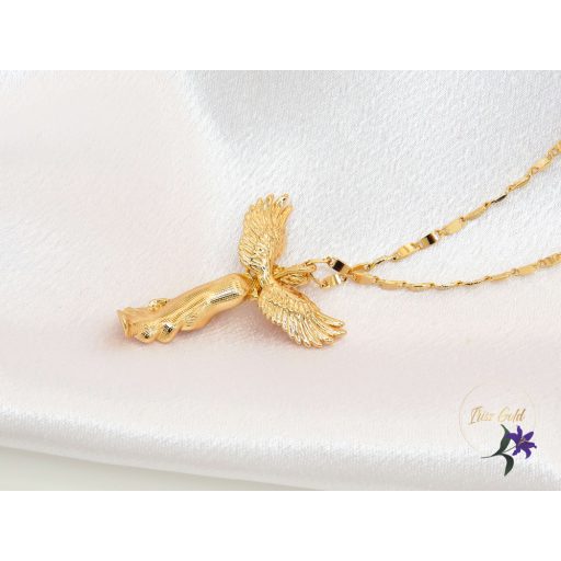 Hedvig antiallergén angyal medálos nyaklánc ajándék díszdobozban-18k