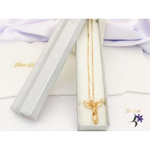 Hedvig antiallergén angyal medálos nyaklánc ajándék díszdobozban-18k