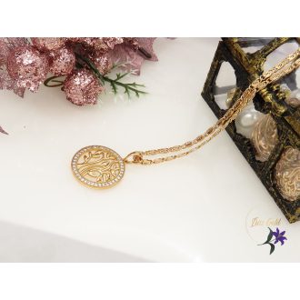 Ártemisz Gold Filled kerek medálos nyaklánc-18K 