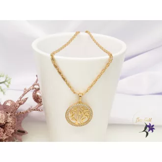 Ártemisz Gold Filled kerek medálos nyaklánc-18K 