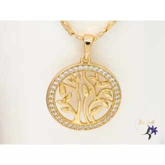 Ártemisz Gold Filled kerek medálos nyaklánc-18K 