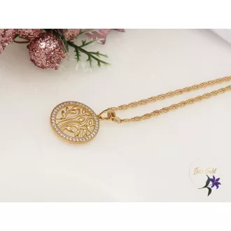Ártemisz Gold Filled kerek medálos nyaklánc-18K 