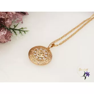   Darla Gold Filled nyaklánc kerek medállal " OM " szimbólum középen -18K 