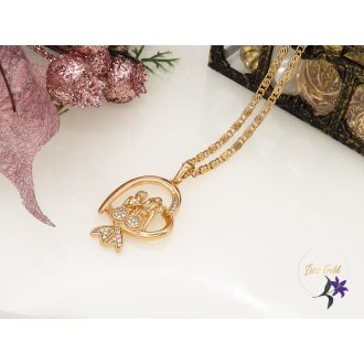 Elizia Gold Filled nyaklánc sellő medállal-18k 