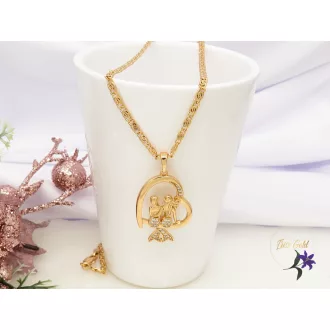 Elizia Gold Filled nyaklánc sellő medállal-18k 