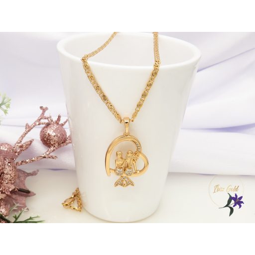 Elizia Gold Filled nyaklánc sellő medállal-18k 