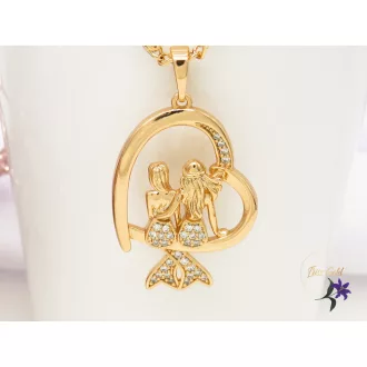 Elizia Gold Filled nyaklánc sellő medállal-18k 