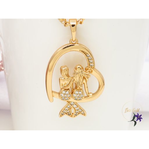 Elizia Gold Filled nyaklánc sellő medállal-18k 