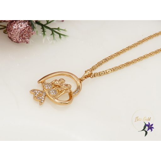 Elizia Gold Filled nyaklánc sellő medállal-18k 