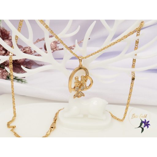 Elizia Gold Filled nyaklánc sellő medállal-18k 