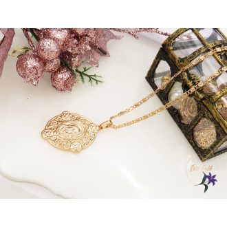   Jonna-50 Gold Filled nyaklánc vallási témájú medállal-18K