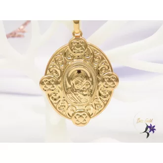   Jonna-50 Gold Filled nyaklánc vallási témájú medállal-18K