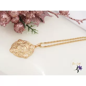   Jonna-50 Gold Filled nyaklánc vallási témájú medállal-18K
