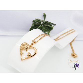 Ketrin Gold Filled delfines medálos nyaklánc-18K 