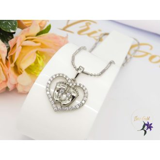   Briana antiallergén medálos nyaklánc baba talpacskával-róium 