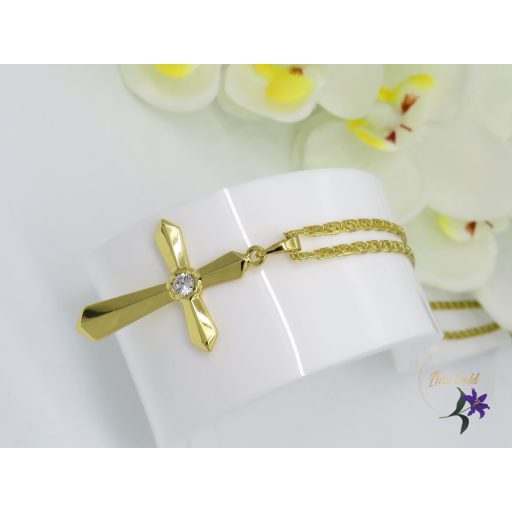 Xuping Seron-45 gold filled kereszt medálos nyaklánc-14K
