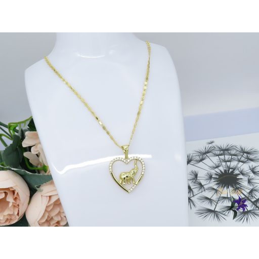 Antiallergén elefánt medálos nyaklánc-14K 