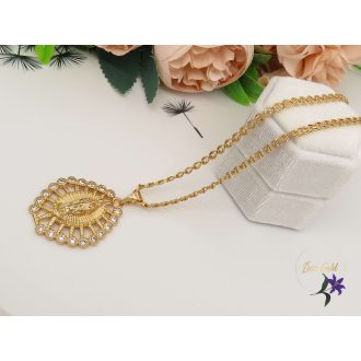 Antiallergén Mária medálos nyaklánc-18K 