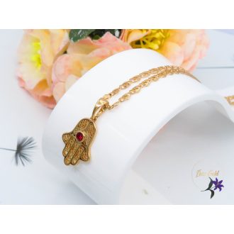 Fatima keze antiallergén nyaklánc-18K 