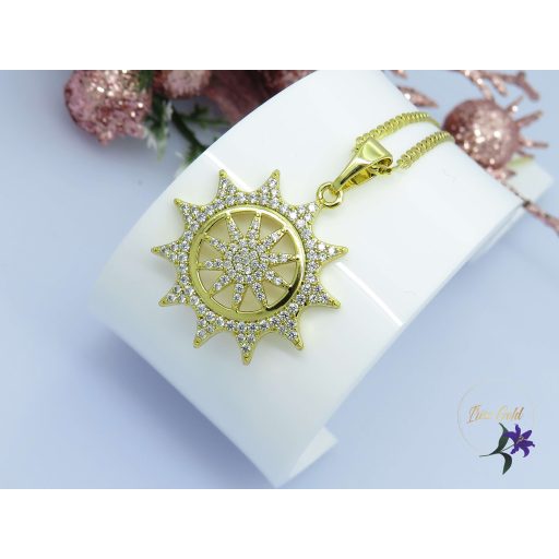 Nap medálos nyaklánc -14K