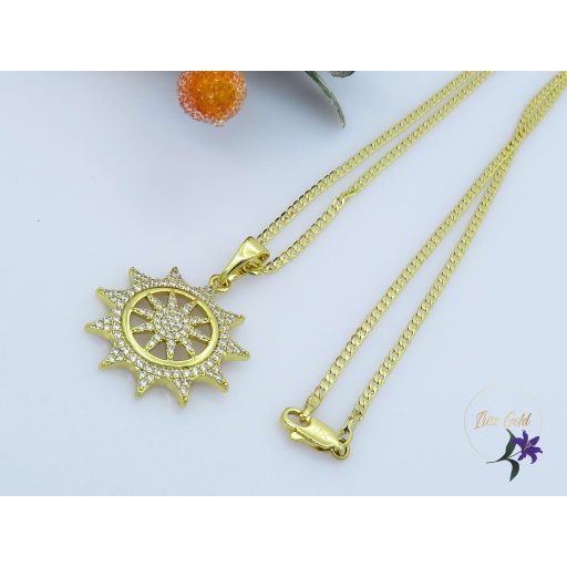 Nap medálos nyaklánc -14K