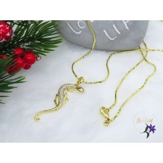 Gyikocska medálos nyaklánc -14K