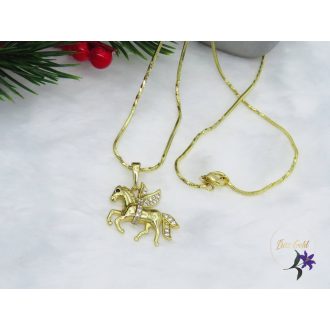 Pegazus medálos nyaklánc -14K