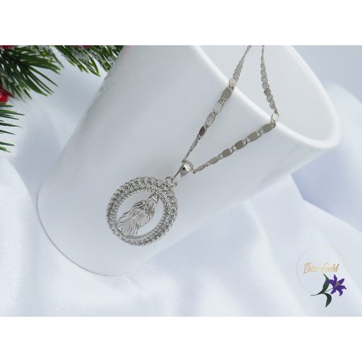 Sanel antiallergén Mária medálos nyaklánc -rodium 