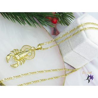 Skorpió antiallergén medálos nyaklánc -14K