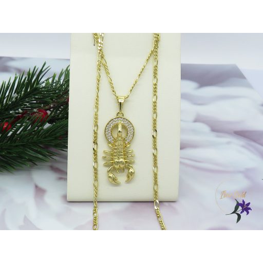 Skorpió antiallergén medálos nyaklánc -14K