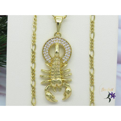 Skorpió antiallergén medálos nyaklánc -14K