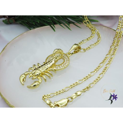 Skorpió antiallergén medálos nyaklánc -14K