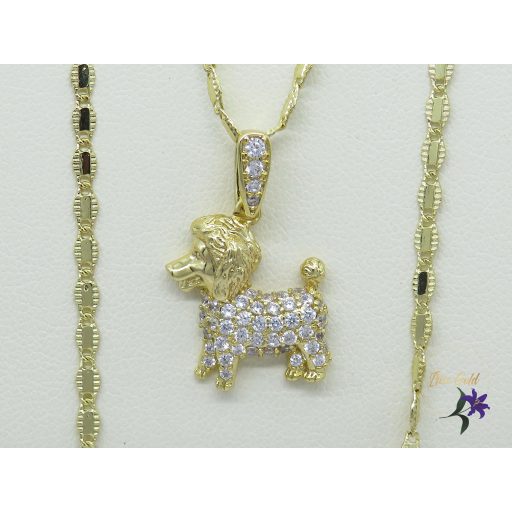 Serona antiallergén kutyusos medálos nyaklánc-14K 