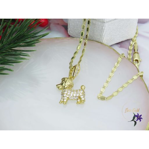 Serona antiallergén kutyusos medálos nyaklánc-14K 