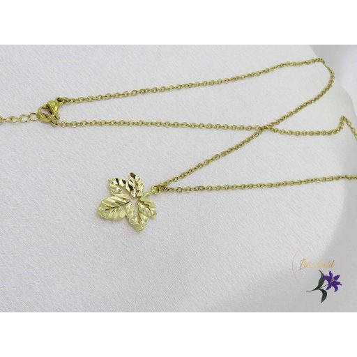 Verita antiallergén levél medálos nyaklánc-14K 