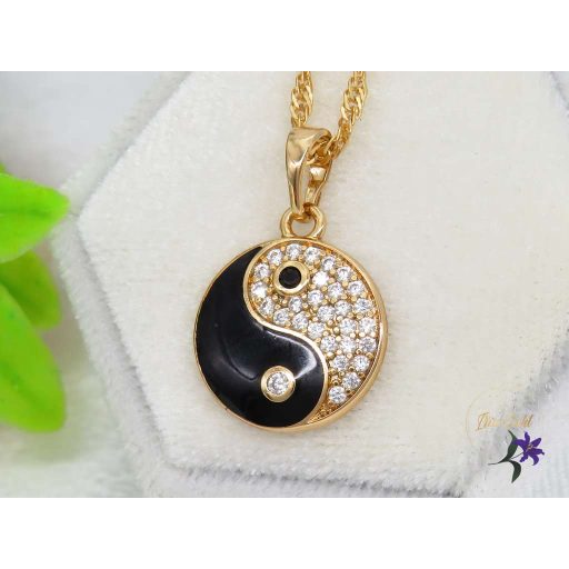Arita antiallergén Jing-Jang nyaklánc-45-18K 