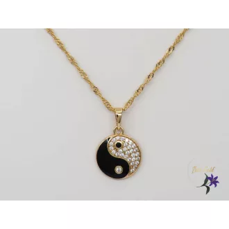 Arita antiallergén Jing-Jang nyaklánc-45-18K 